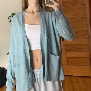 Blue long sweater! No size but fits M/L